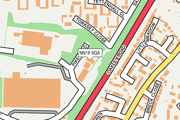 NN18 9QA map - OS OpenMap – Local (Ordnance Survey)