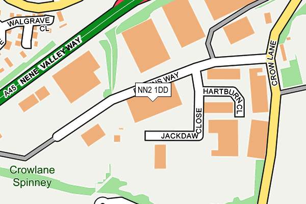 NN2 1DD map - OS OpenMap – Local (Ordnance Survey)