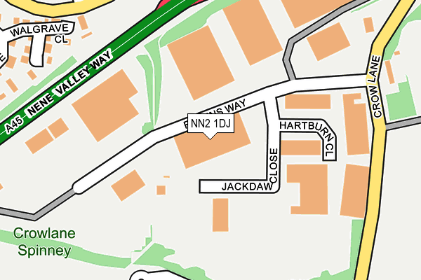 NN2 1DJ map - OS OpenMap – Local (Ordnance Survey)