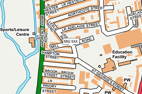 NN2 6AX map - OS OpenMap – Local (Ordnance Survey)