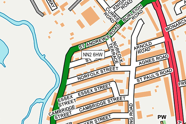 NN2 6HW map - OS OpenMap – Local (Ordnance Survey)