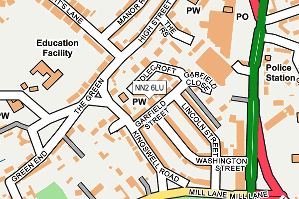 NN2 6LU map - OS OpenMap – Local (Ordnance Survey)