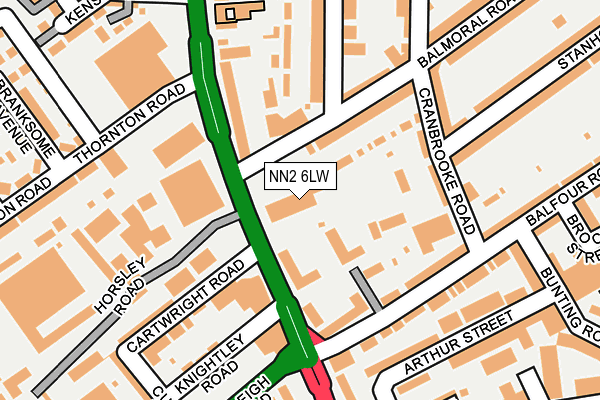 NN2 6LW map - OS OpenMap – Local (Ordnance Survey)