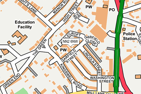 NN2 6NW map - OS OpenMap – Local (Ordnance Survey)
