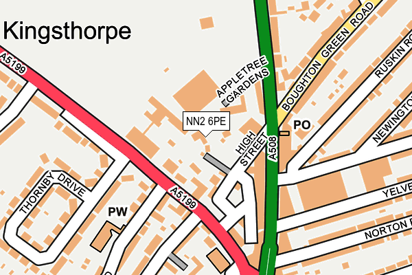NN2 6PE map - OS OpenMap – Local (Ordnance Survey)