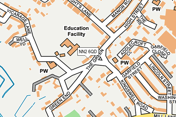 NN2 6QD map - OS OpenMap – Local (Ordnance Survey)