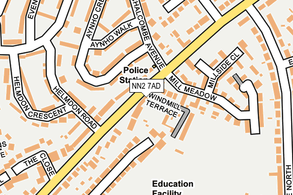 NN2 7AD map - OS OpenMap – Local (Ordnance Survey)