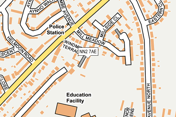 NN2 7AE map - OS OpenMap – Local (Ordnance Survey)