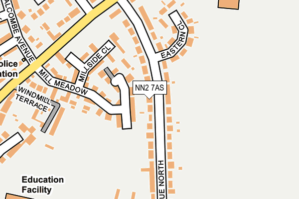 NN2 7AS map - OS OpenMap – Local (Ordnance Survey)