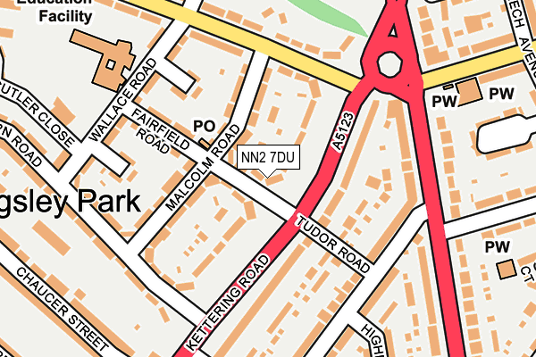 NN2 7DU map - OS OpenMap – Local (Ordnance Survey)