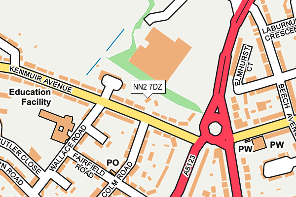 NN2 7DZ map - OS OpenMap – Local (Ordnance Survey)