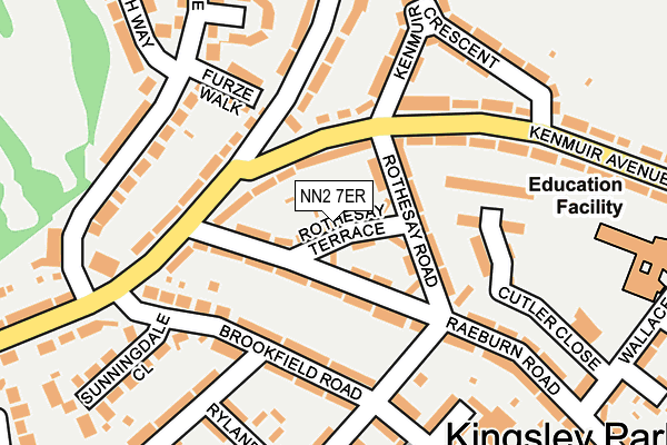NN2 7ER map - OS OpenMap – Local (Ordnance Survey)