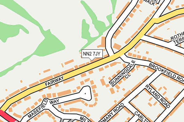 NN2 7JY map - OS OpenMap – Local (Ordnance Survey)