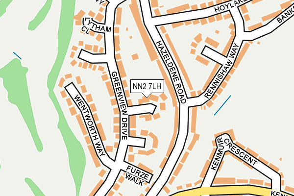 NN2 7LH map - OS OpenMap – Local (Ordnance Survey)