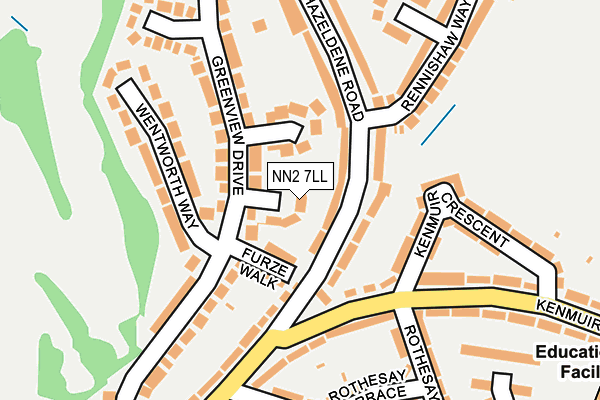 NN2 7LL map - OS OpenMap – Local (Ordnance Survey)