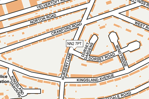 NN2 7PT map - OS OpenMap – Local (Ordnance Survey)