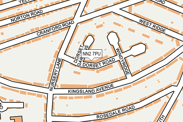 NN2 7PU map - OS OpenMap – Local (Ordnance Survey)