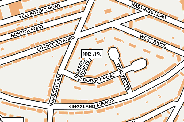NN2 7PX map - OS OpenMap – Local (Ordnance Survey)