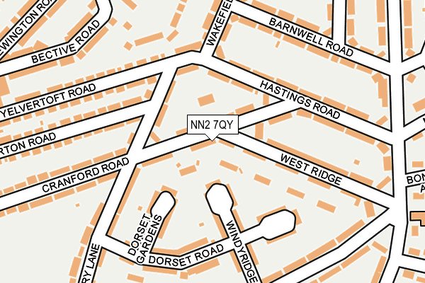 NN2 7QY map - OS OpenMap – Local (Ordnance Survey)