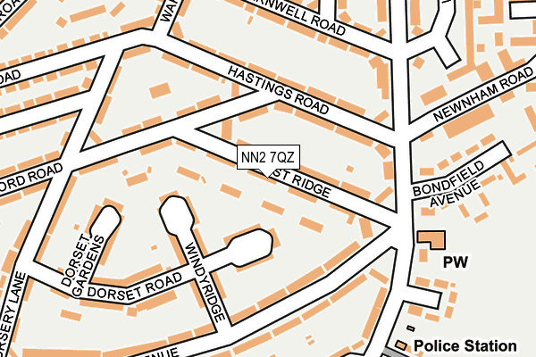 NN2 7QZ map - OS OpenMap – Local (Ordnance Survey)