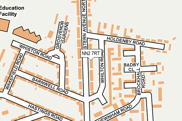 NN2 7RT map - OS OpenMap – Local (Ordnance Survey)