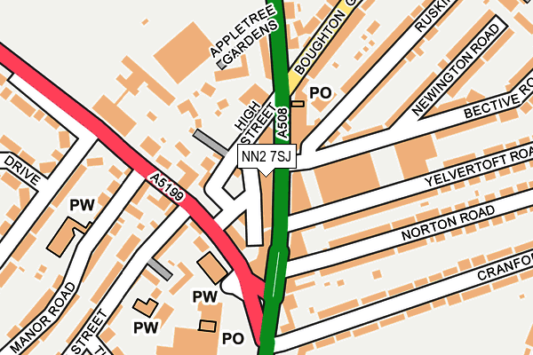 NN2 7SJ map - OS OpenMap – Local (Ordnance Survey)