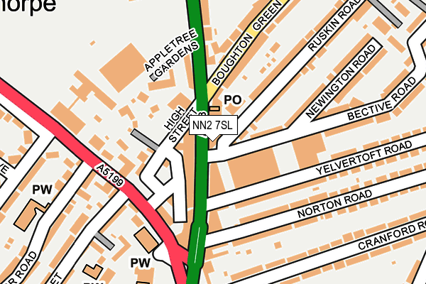 NN2 7SL map - OS OpenMap – Local (Ordnance Survey)