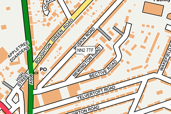 NN2 7TF map - OS OpenMap – Local (Ordnance Survey)