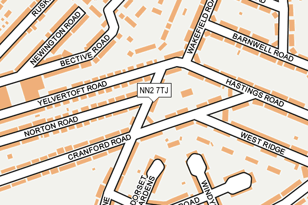 NN2 7TJ map - OS OpenMap – Local (Ordnance Survey)