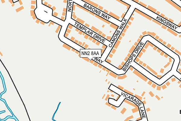 NN2 8AA map - OS OpenMap – Local (Ordnance Survey)