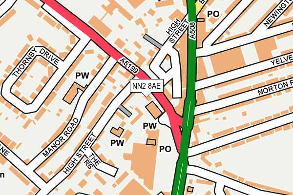 NN2 8AE map - OS OpenMap – Local (Ordnance Survey)