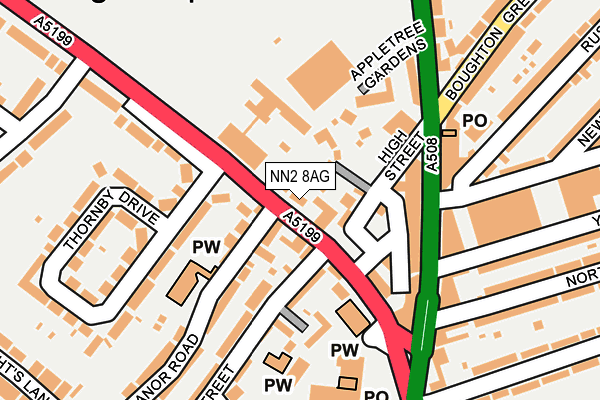 NN2 8AG map - OS OpenMap – Local (Ordnance Survey)