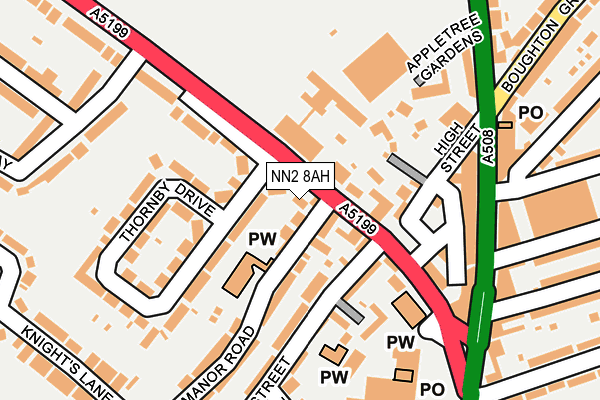 NN2 8AH map - OS OpenMap – Local (Ordnance Survey)