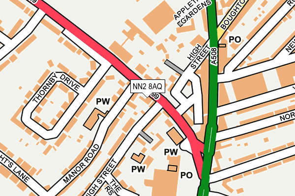NN2 8AQ map - OS OpenMap – Local (Ordnance Survey)