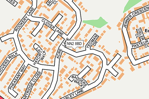 NN2 8BD map - OS OpenMap – Local (Ordnance Survey)