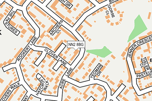 NN2 8BG map - OS OpenMap – Local (Ordnance Survey)