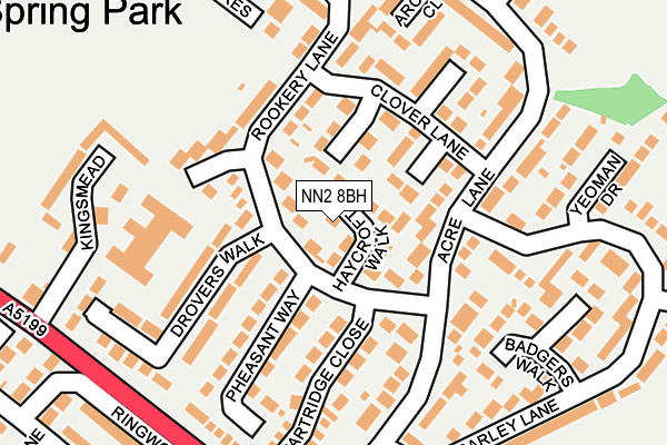 NN2 8BH map - OS OpenMap – Local (Ordnance Survey)