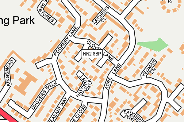 NN2 8BP map - OS OpenMap – Local (Ordnance Survey)