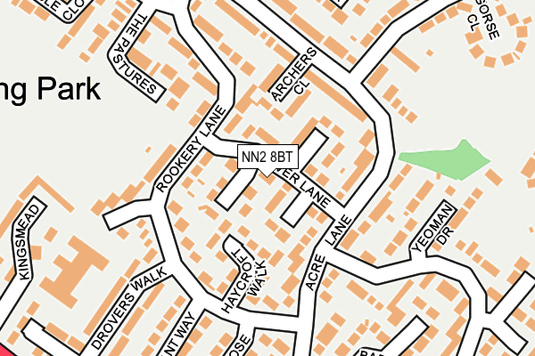 NN2 8BT map - OS OpenMap – Local (Ordnance Survey)