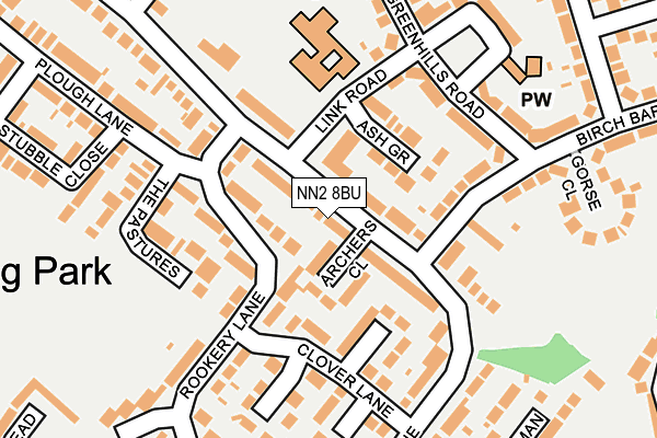 NN2 8BU map - OS OpenMap – Local (Ordnance Survey)