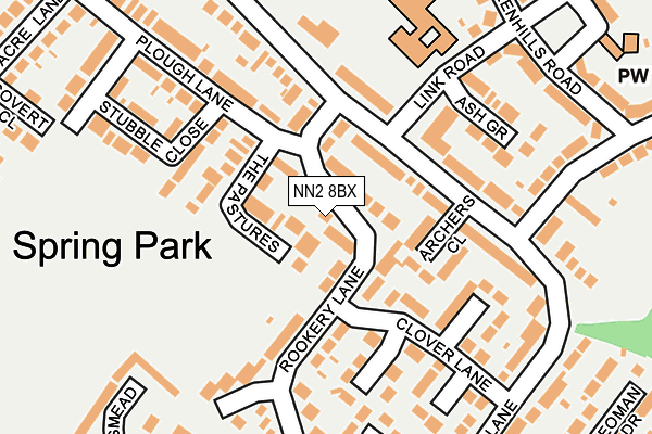 NN2 8BX map - OS OpenMap – Local (Ordnance Survey)