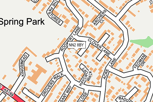 NN2 8BY map - OS OpenMap – Local (Ordnance Survey)