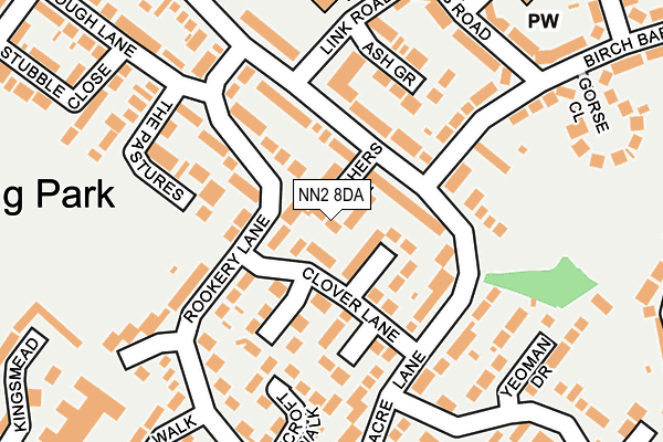 NN2 8DA map - OS OpenMap – Local (Ordnance Survey)