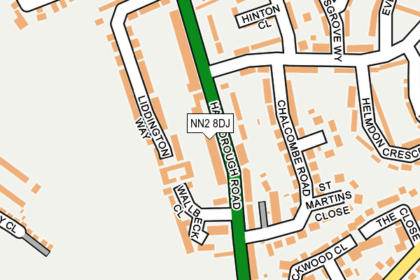 NN2 8DJ map - OS OpenMap – Local (Ordnance Survey)