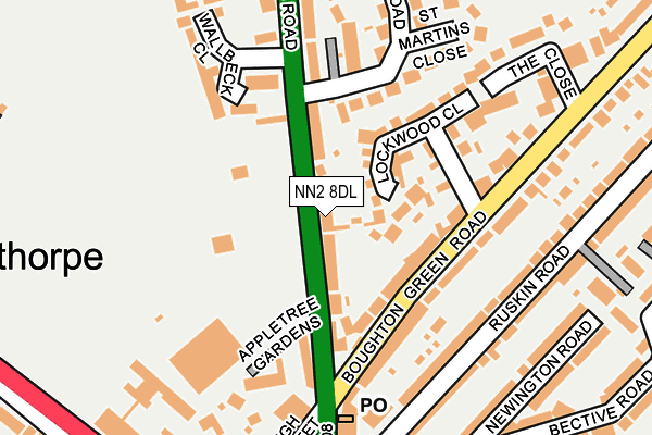 NN2 8DL map - OS OpenMap – Local (Ordnance Survey)