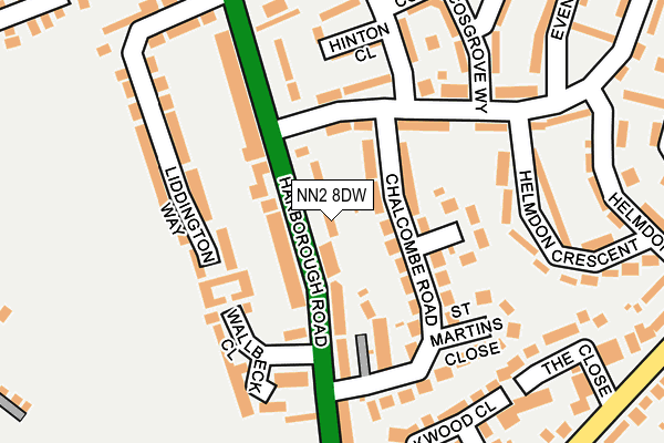 NN2 8DW map - OS OpenMap – Local (Ordnance Survey)