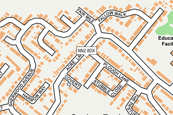 NN2 8DX map - OS OpenMap – Local (Ordnance Survey)