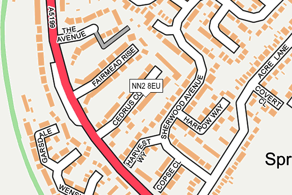 NN2 8EU map - OS OpenMap – Local (Ordnance Survey)