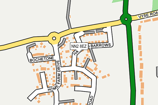 NN2 8EZ map - OS OpenMap – Local (Ordnance Survey)