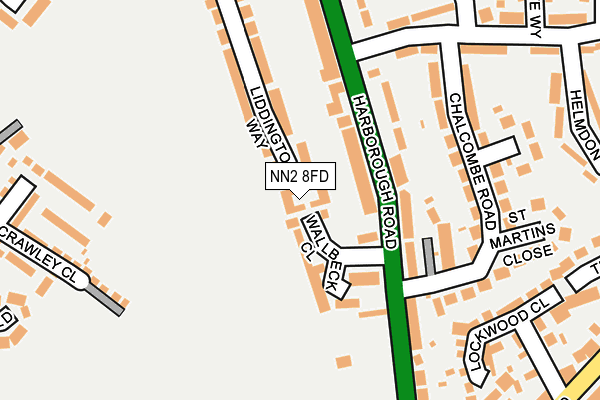 NN2 8FD map - OS OpenMap – Local (Ordnance Survey)